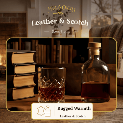 Leather & Scotch 16 oz Candle