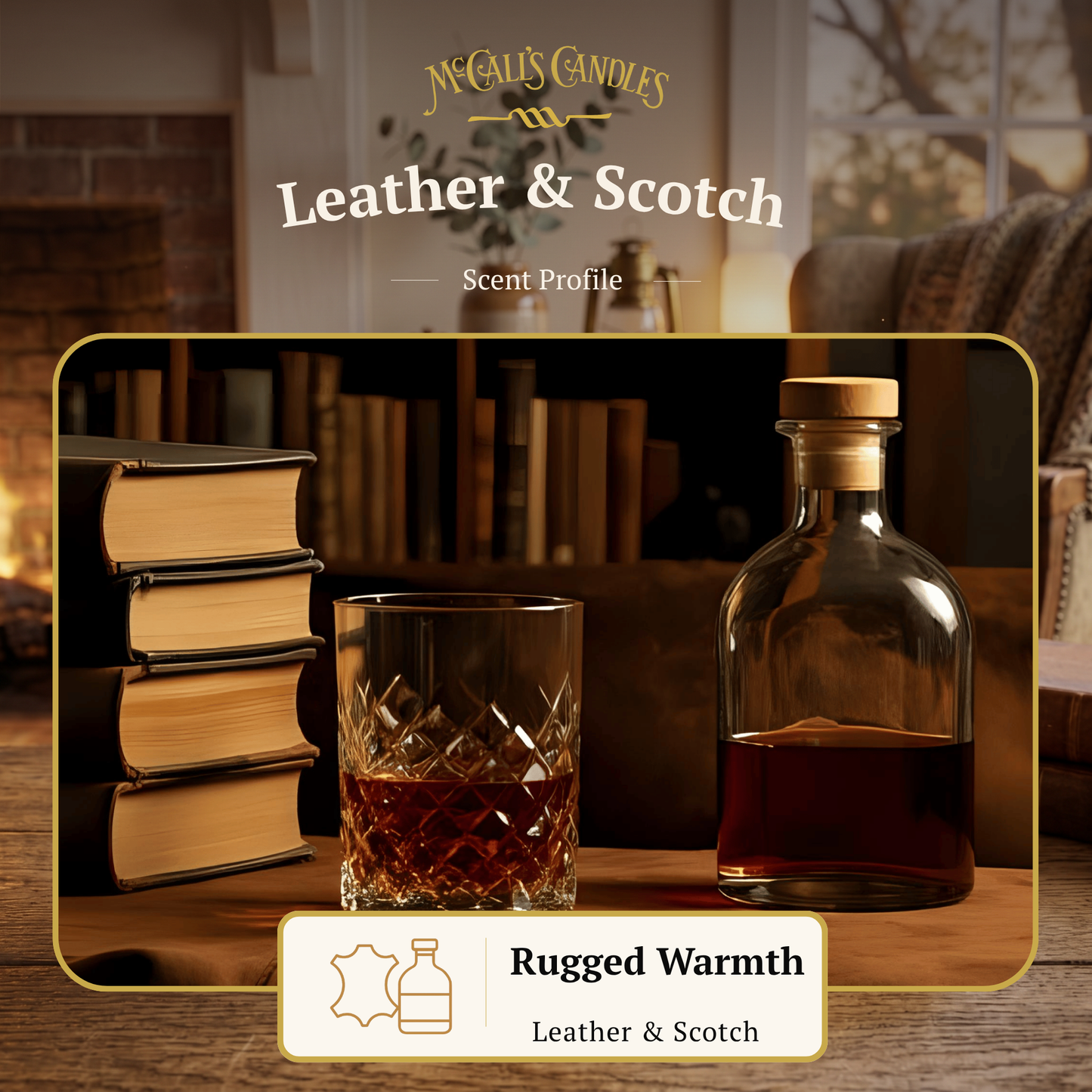 Leather & Scotch 5.5 oz Wax Melt