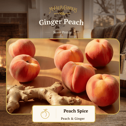Ginger Peach 16 oz Double Wick Candle