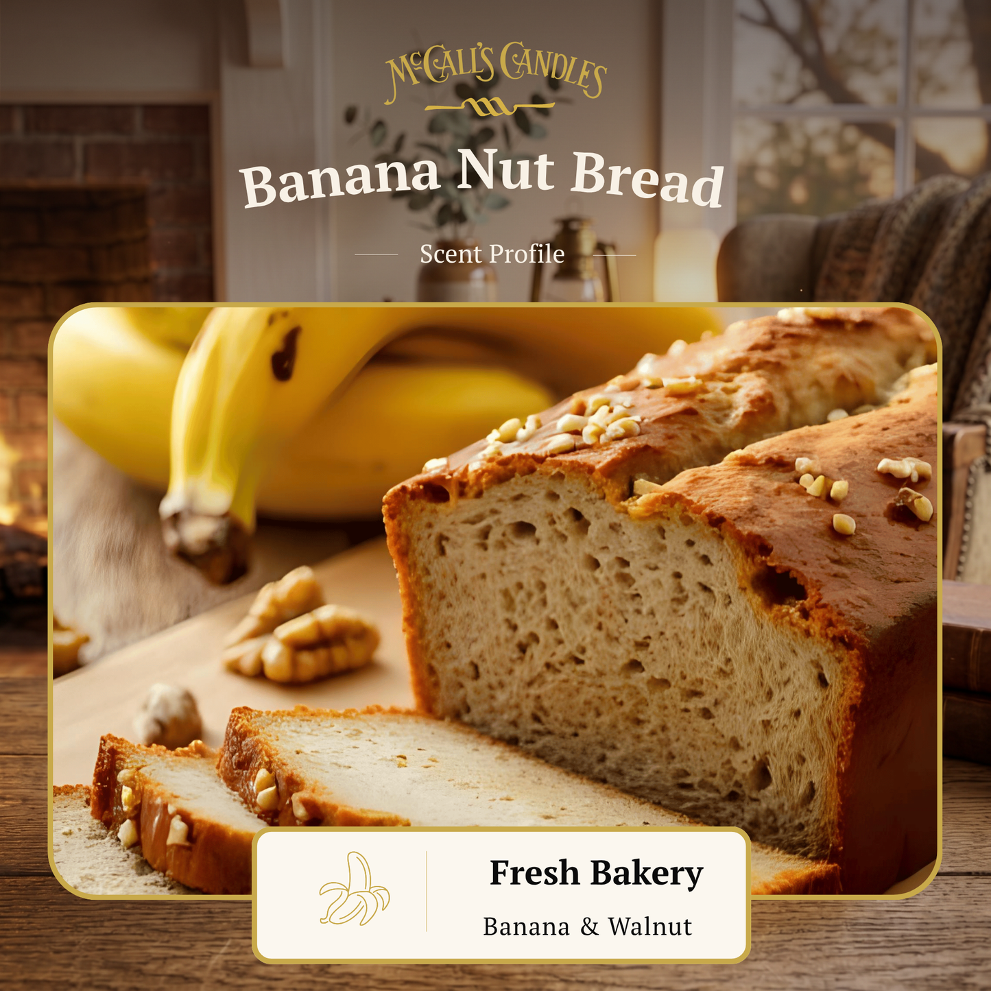 Banana Nut Bread 16 oz Candle