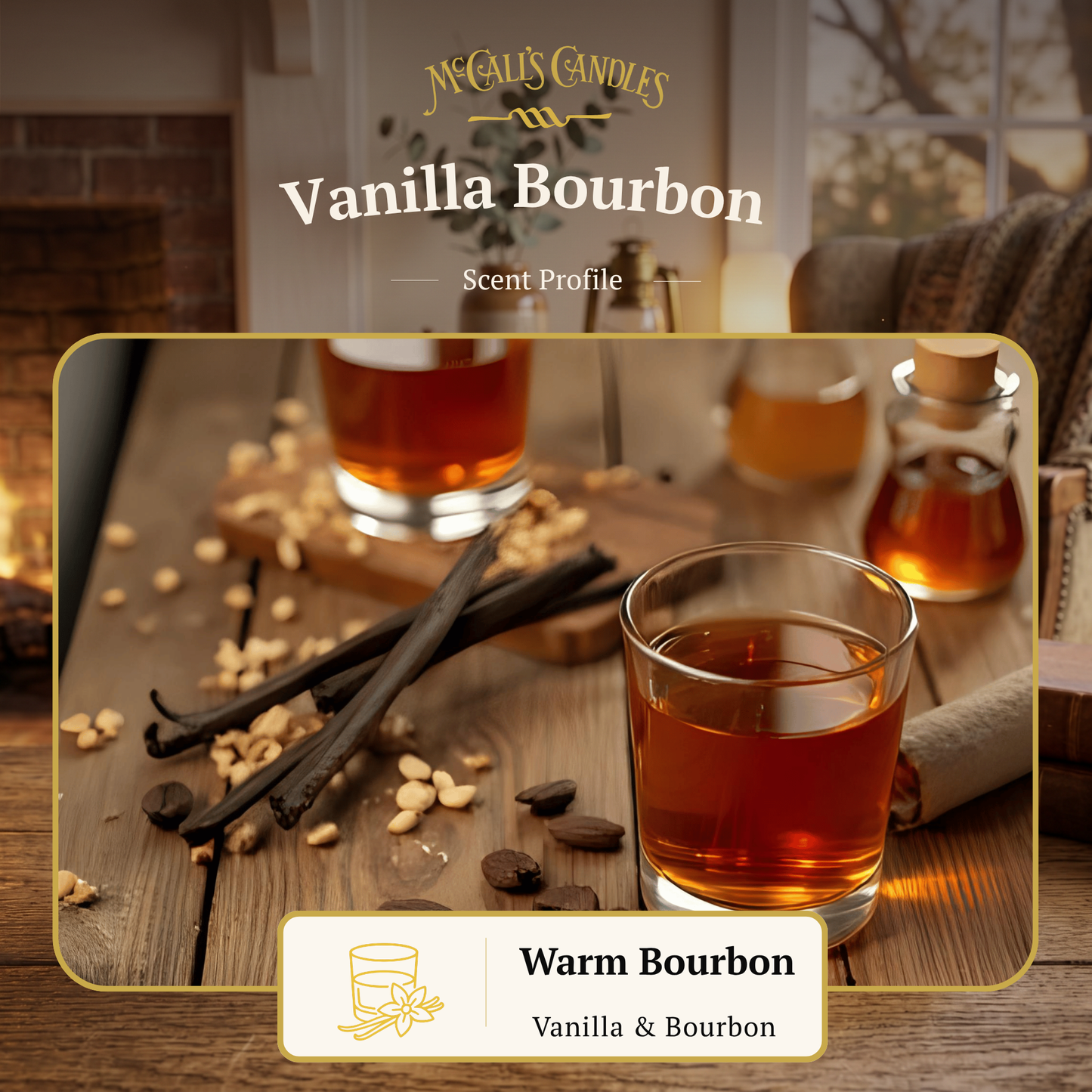 Buttons-BOX of 36-VANILLA BOURBON