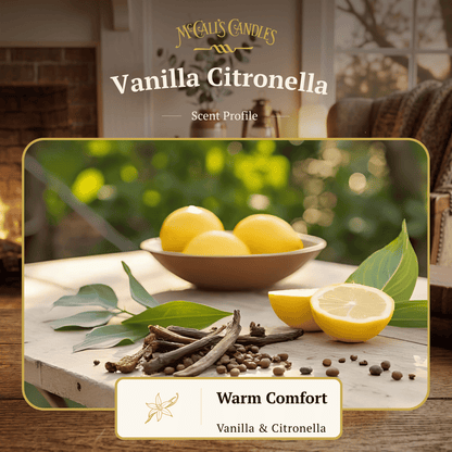 Vanilla Citronella 16 oz Mason Jar Candle