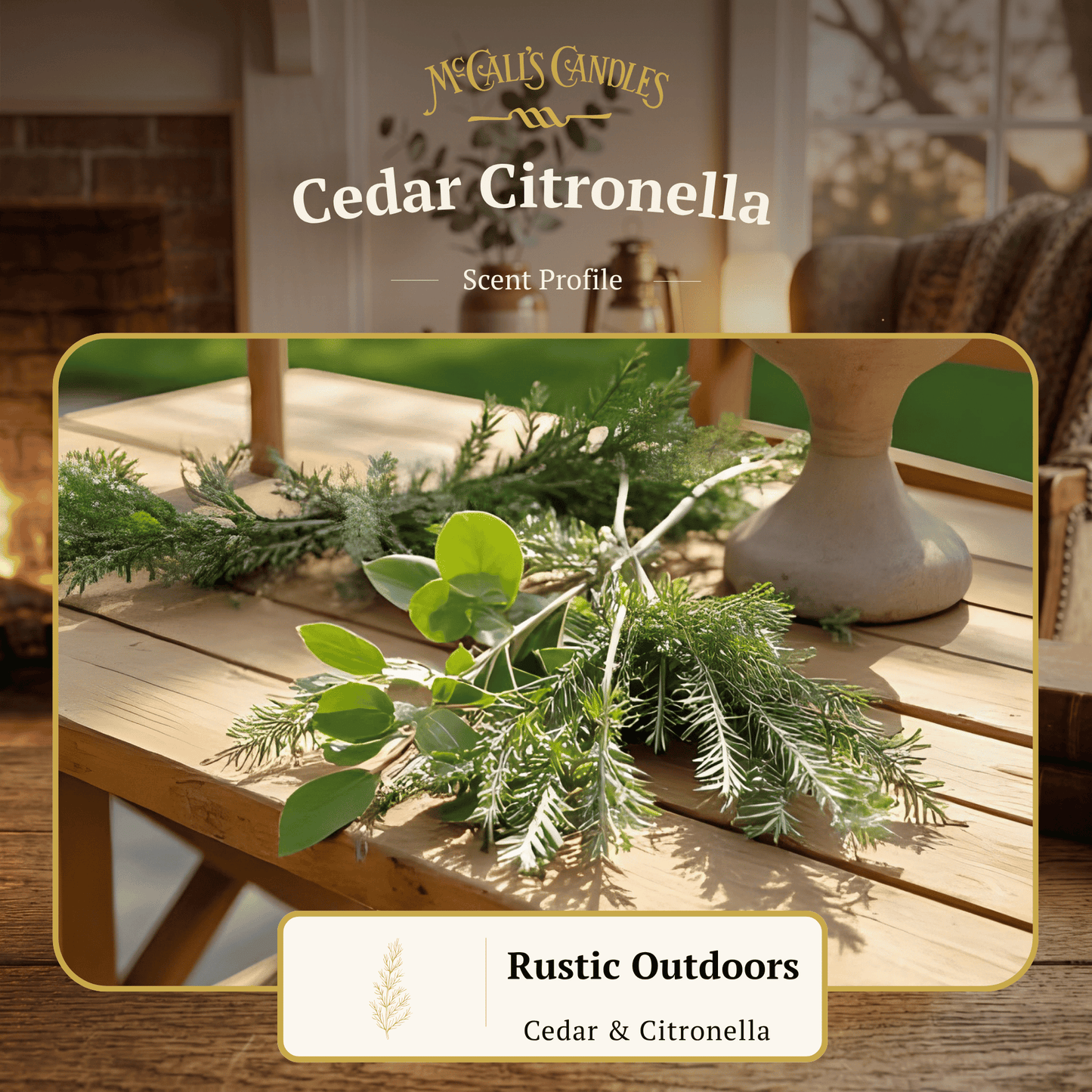 Cedar Citronella 16 oz Mason Jar Candle