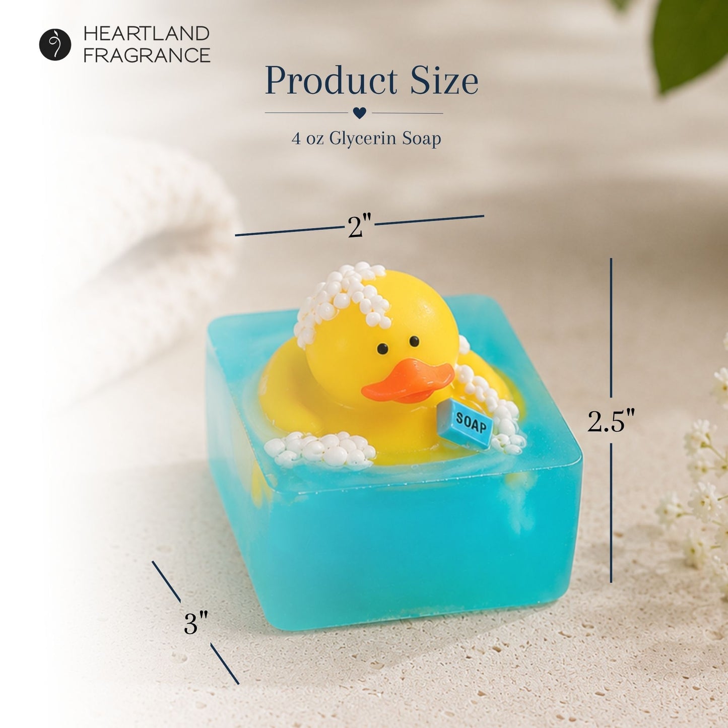 Heartland Fragrance | Shark Duck Toy | Handmade Duck Soap for Kids | Mild & Moisturizing