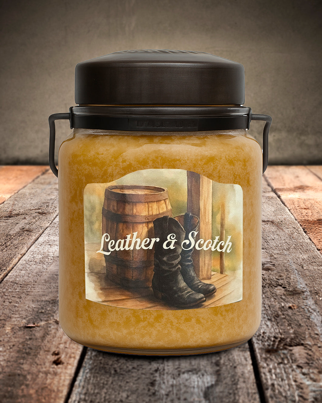 LEATHER & SCOTCH Classic Jar Candle-16oz