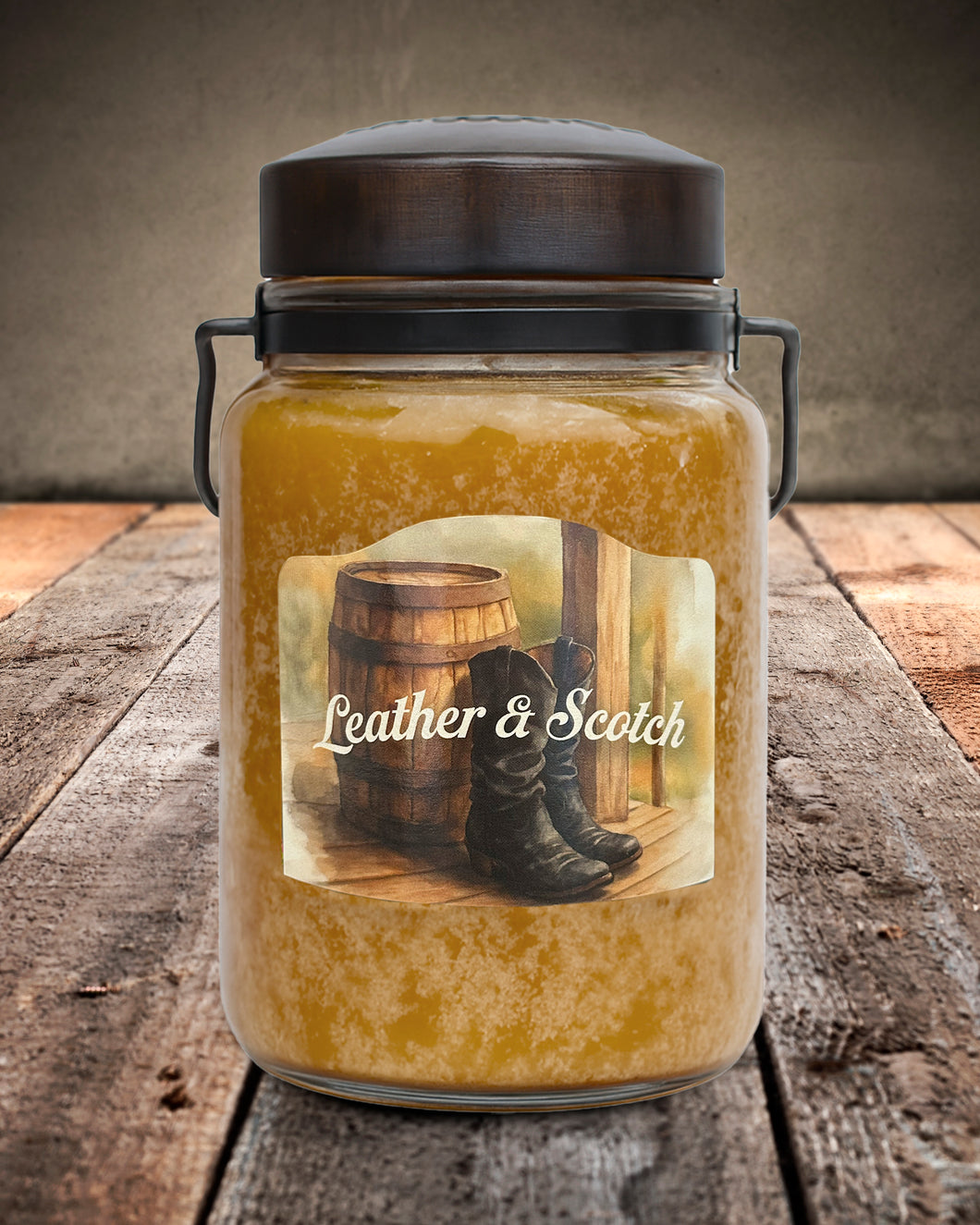 LEATHER & SCOTCH Classic Jar Candle-26oz