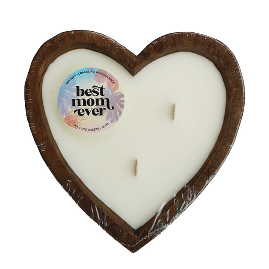 Tropical Breeze – Heart Bread Bowl Candle – 16 oz
