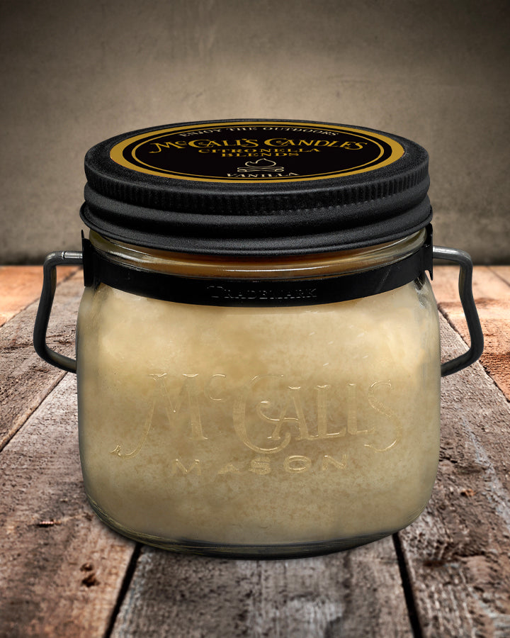 McCall's Candle Company Vanilla Citronella 16 Oz. Mason Jar