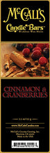 Load image into Gallery viewer, CINNAMON and CRANBERRIES Candle Bars-5.5 oz Pack
